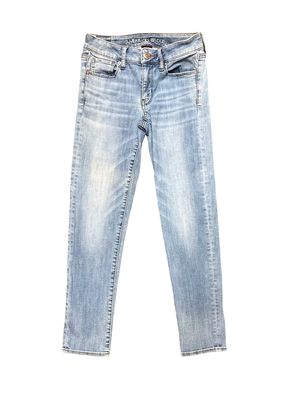 American Eagle Super Stretch Skinny Jeans Women’s Size 2 Light Wash Denim